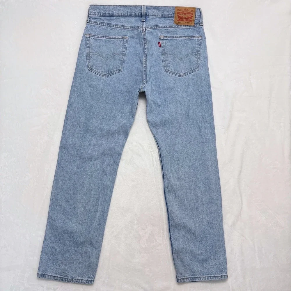 Levi's 505 Light Wash Straight Leg Jeans W34 L30 Skater Normcore Denim